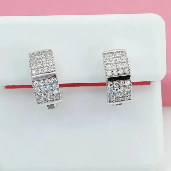 "925 Sterling Silver Cubic Zirconia Earrings, U19254661 - Picture 5 of 11